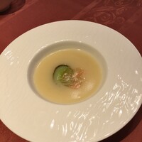 中国料理 舜天 - ポロ葱とカリフラワーのとろみスープ