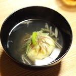 日本料理 鎌倉山倶楽部 - トウモロコシと小柱のしんじょう