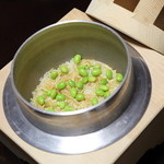 日本料理 鎌倉山倶楽部 - 枝豆、油揚げのまぜご飯
