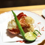 日本料理 鎌倉山倶楽部 - 伊勢海老のから揚げと甘長唐辛子の天ぷら