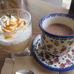 Cafe Yukari - キャラメルプリンとホットココア