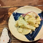 Ueno mitsuya - お通し:根菜のサラダ