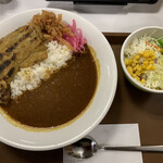 Sukiya - 炭焼きほろほろチキンカレー+サラダ（850円）