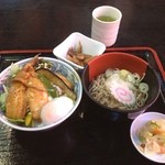 魚がし食堂はま蔵 - カマスの蒲焼丼と冷やしおろし蕎麦 800円