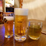Savasava - 生中(530円)ノンアルコールビール(450円)玉露茶(400円)
