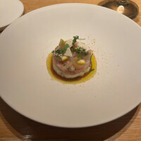 マンサルヴァ - 赤海老タルタル、白アスパラのパンナコッタ