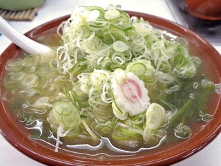 おもだかや - ちゃーしゅうめんま（大盛；ねぎ・くきわかめ増し）