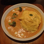 Hoshi No Ko Hi Ten - 海老とモッツアレラチーズのトマトクリームオムライスドリア