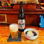 懐石郷土料理 一村 - 瓶ビールともずく酢