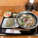 麺処　よしだや - とり南蛮うどん・氷見うどん・Bセット。970+290+320円