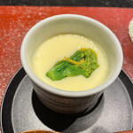 京極寿司 - 蛤と菜の花の茶碗蒸し