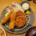 とんかつ玉藤 厚別店 - エビフライとヒレカツ