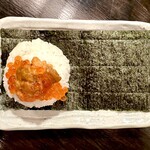 函館開陽亭 すすきの - うにいくら握り　海苔とご飯も旨いのだ！