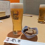 Sushidokoro Saika - 生ビール 600円(2023年3月)