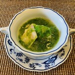 今石飯店 涼華 - 天然ヒラメ　はまぐり　蒸し物　塩味の香港風
