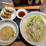 Hidaka ya - たんぎょ半チャーハン麺大盛¥1,060-