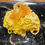 STRADAROMANA PIZZA & GRILL - カルボナーラ12ユーロ