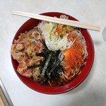 すかや 本店 - 普段通りの天玉そば中盛り