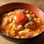 Rich egg and local chicken Oyako-don (Chicken and egg bowl)