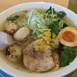 丸源ラーメン  - ゆずと三つ葉の炙り鶏そば(230303)