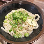 手打十段 うどんバカ一代 - 釜バター　混ぜる前