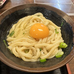 手打十段 うどんバカ一代 - 釜バター　混ぜ後