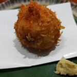鮨 龍いち - カニクリームコロッケ本山葵のせ