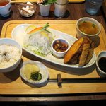 モクモク - ごちそうランチ（なすのミンチはさみ揚げ：1000円）