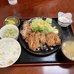 木の家食堂 - ネギ塩唐揚げ定食