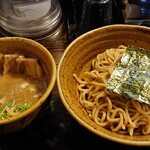 つけ麺 えん寺 - ベジポタ肉入り　極太胚芽麺