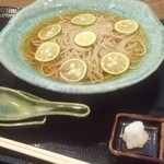 手打そば　まきの - この時期限定のすだち蕎麦です