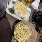 大衆ホルモン肉力屋 - ポテサラ、もやしナムル