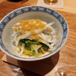 吉い - 山菜と白魚　からすみ