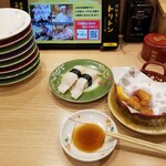 回転寿し トリトン - 〆の光景。