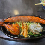 印度屋キッチン・ダバ 下香貫店 - 上-シークカバブ/左-タンドリーチキン/右-マライカバブ/中央-玉ねぎのアチャール