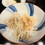 山玄茶 - 四杯目はちりめん山椒と鯛でんぷで♪