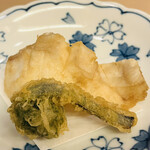 山玄茶 - マナガツオとこごみの天ぷら