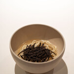 レストラン オオツ - 2023.3 トリュフラーメン（フランス産黒トリュフ、奥久慈しゃもと大洗産ハマグリのスープ）