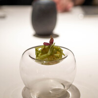 レストラン オオツ - 2023.3 羽幌産ボタン海老と合馬産筍のジェノベーゼ