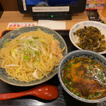 大志軒 - 辛シビつけ麺　少ライス　無料高菜のせ