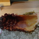 御料理 寺沢 - 器にしていた、ほやの殻