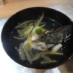 御料理 寺沢 - 椀　オコゼ　じゅん菜　玉蜀黍豆腐