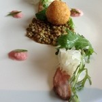 レストラン オルフェ - 鴨モモ肉の前菜