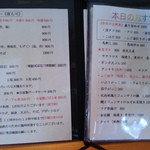 酒庵 田なか - 130613　お昼のメニュー、本日のおすすめ