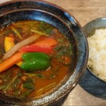 エソラ - ラムひき肉とほうれん草のスープカレー