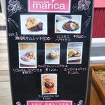Marica - お店の前のボード