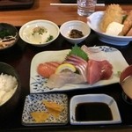お食事の店萬福 - 刺身竹定食１６００円