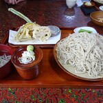 くるまや（水車） - 天そば大盛（2,180円）/令和5年3月