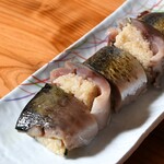 Grilled mackerel pressed Sushi (reservation required)