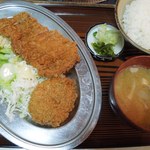 Mikasa - 「とんかつ・コロッケ　定食」全景
